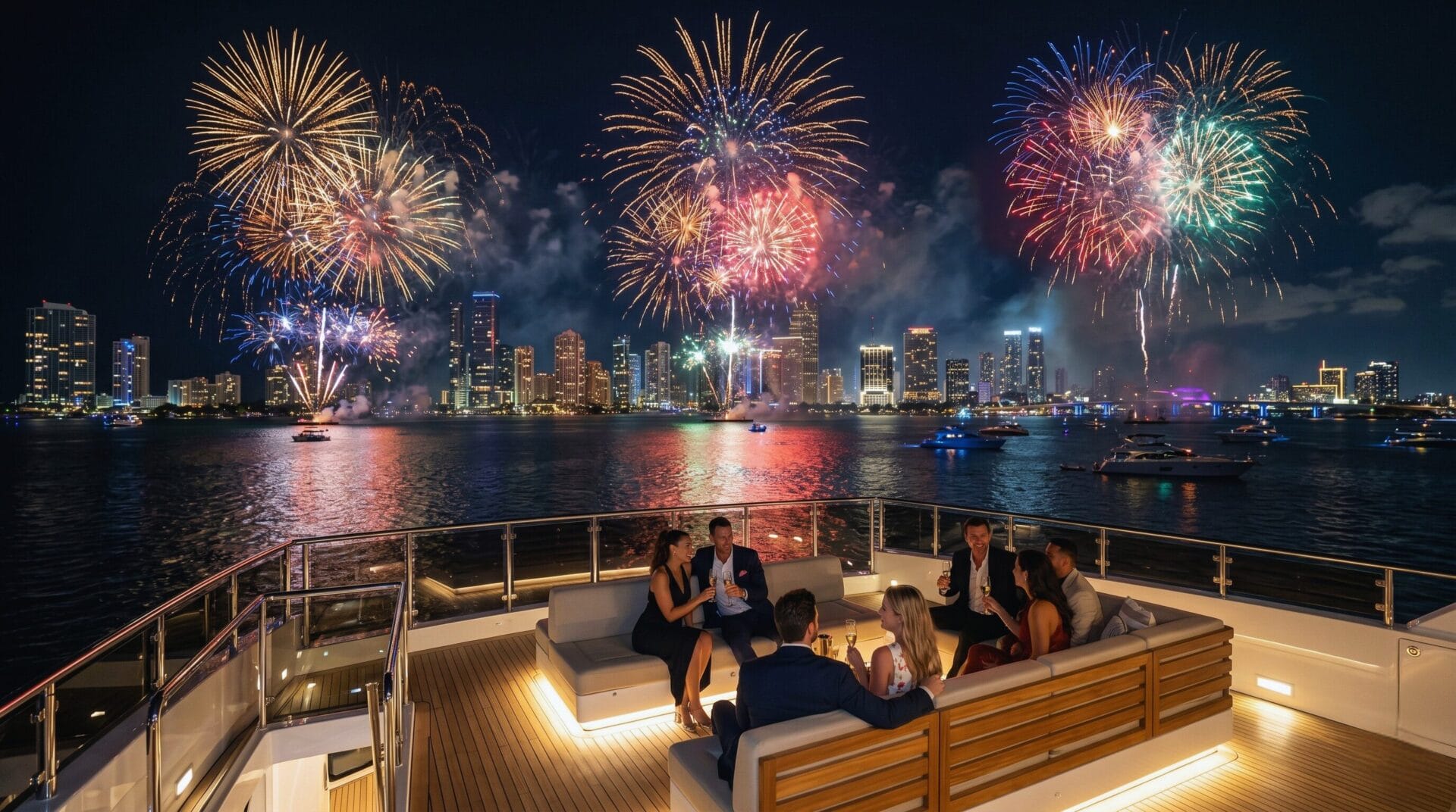 4th of July Miami 2026 – Fireworks over Biscayne Bay – Wonder Yachting